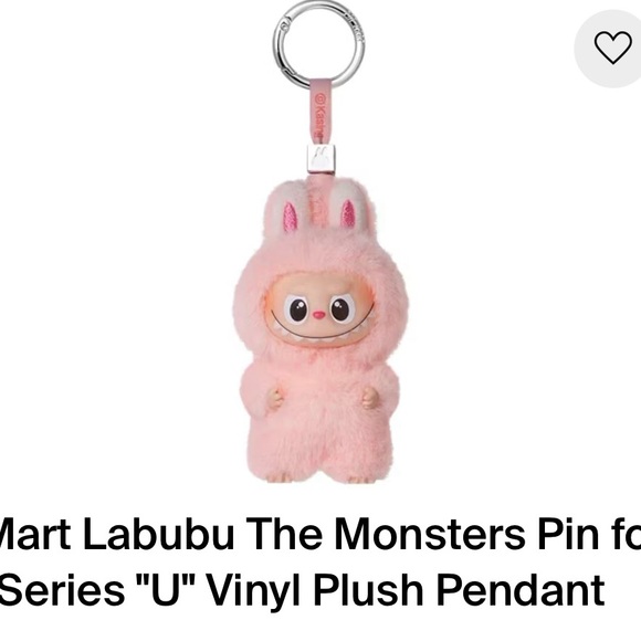 Labubu Pin for Love Plush Keychain